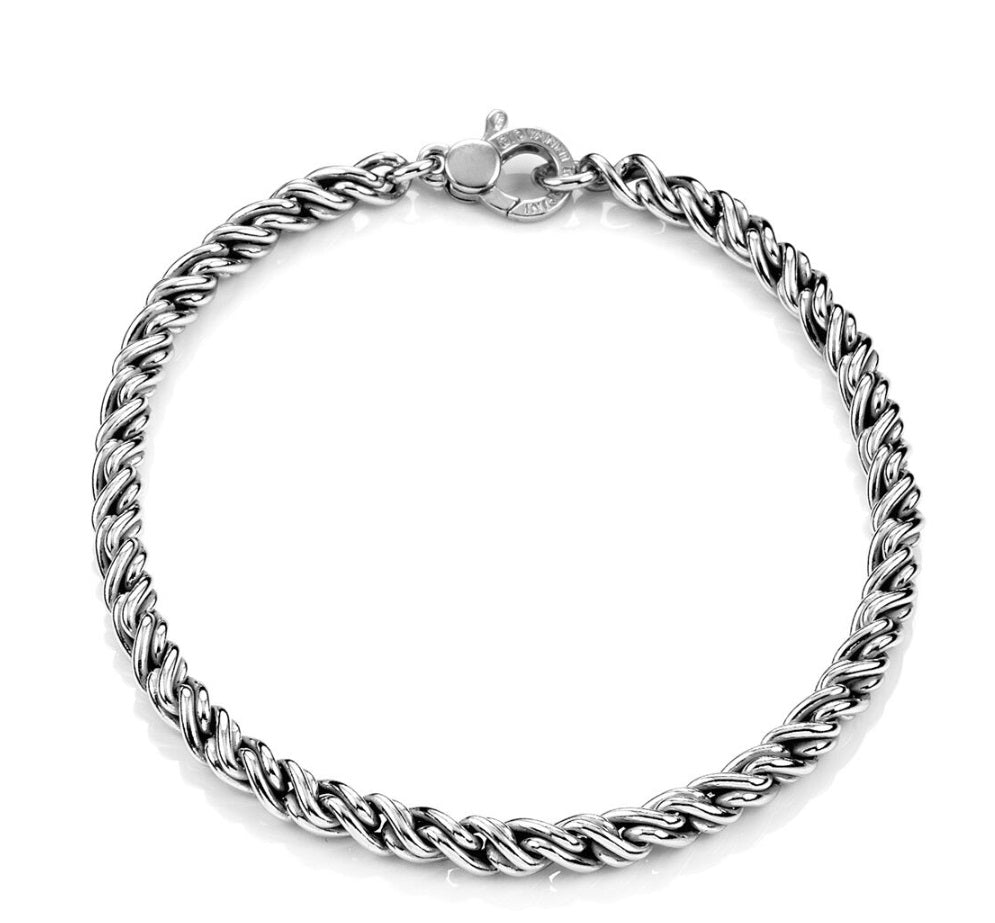 Bracciale Uomo Giovanni Raspini Argento 925 maglia Intrecciata modello mini 09319L