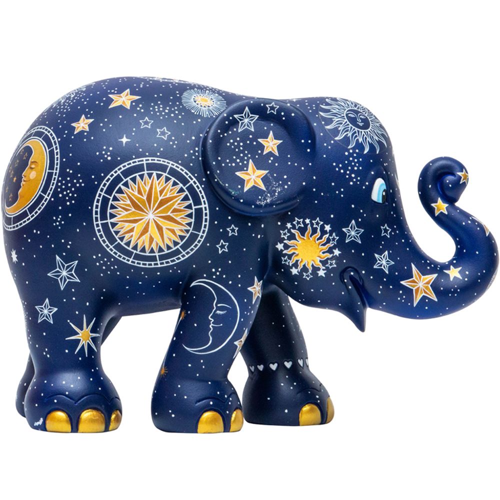 Scultura Elefante Onlylux Celestial 15 cm Resina Dipinto A Mano 8858831256903