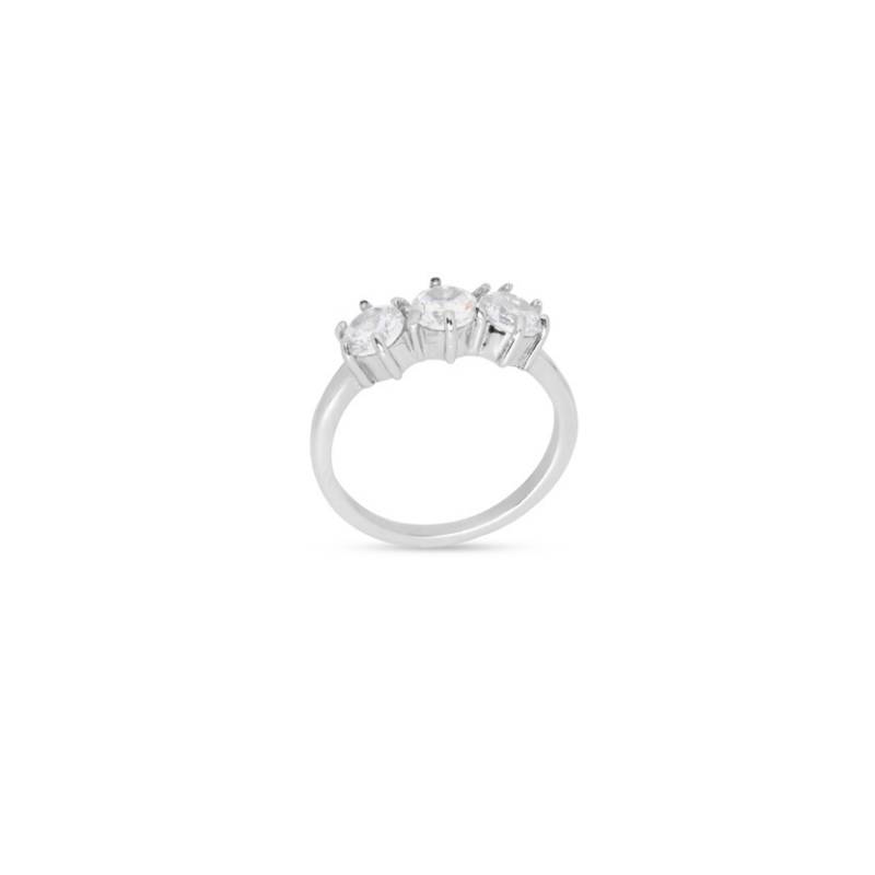 Anello Donna Liu Jo Trilogy Acciaio Lucido Zirconi Bianchi LJ2575M12CV