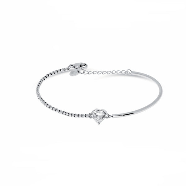 Bracciale Donna Liu Jo Acciaio Semirigido Inserto Cuore LJ2537