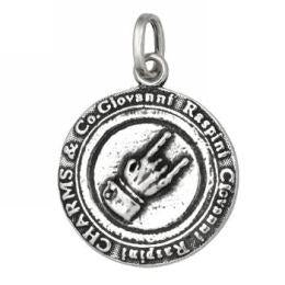 Charm Unisex Giovanni Raspini Argento 925 Medaglia Amuleti Realizzato A Mano 06897
