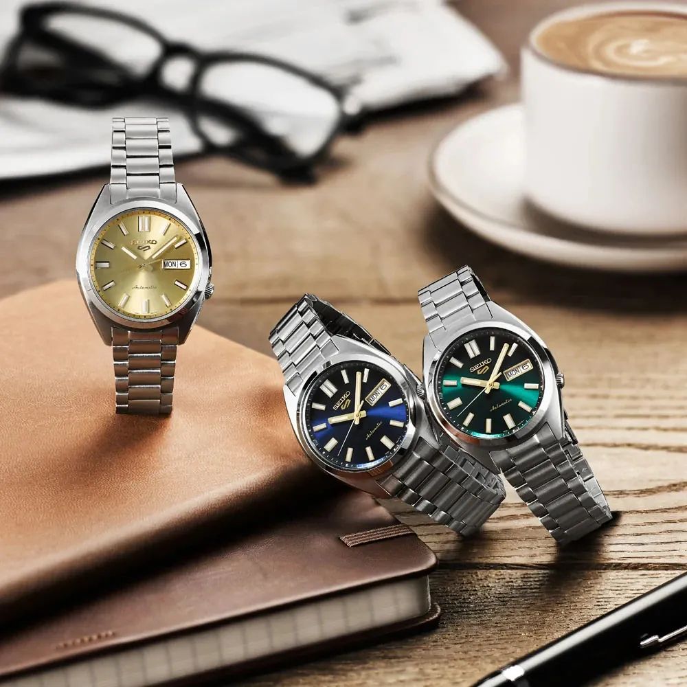 Orologio Uomo Seiko 5 Automatico Giallo Riedizione Anni 70 SRPL59K1