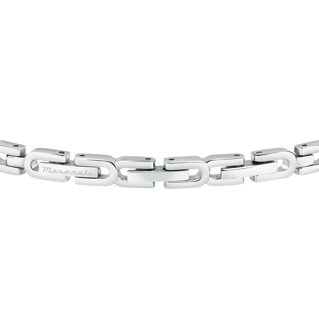 Bracciale Uomo Maserati Acciaio Semirigido Zirconi Neri Logo Base Oro JM423AVD25