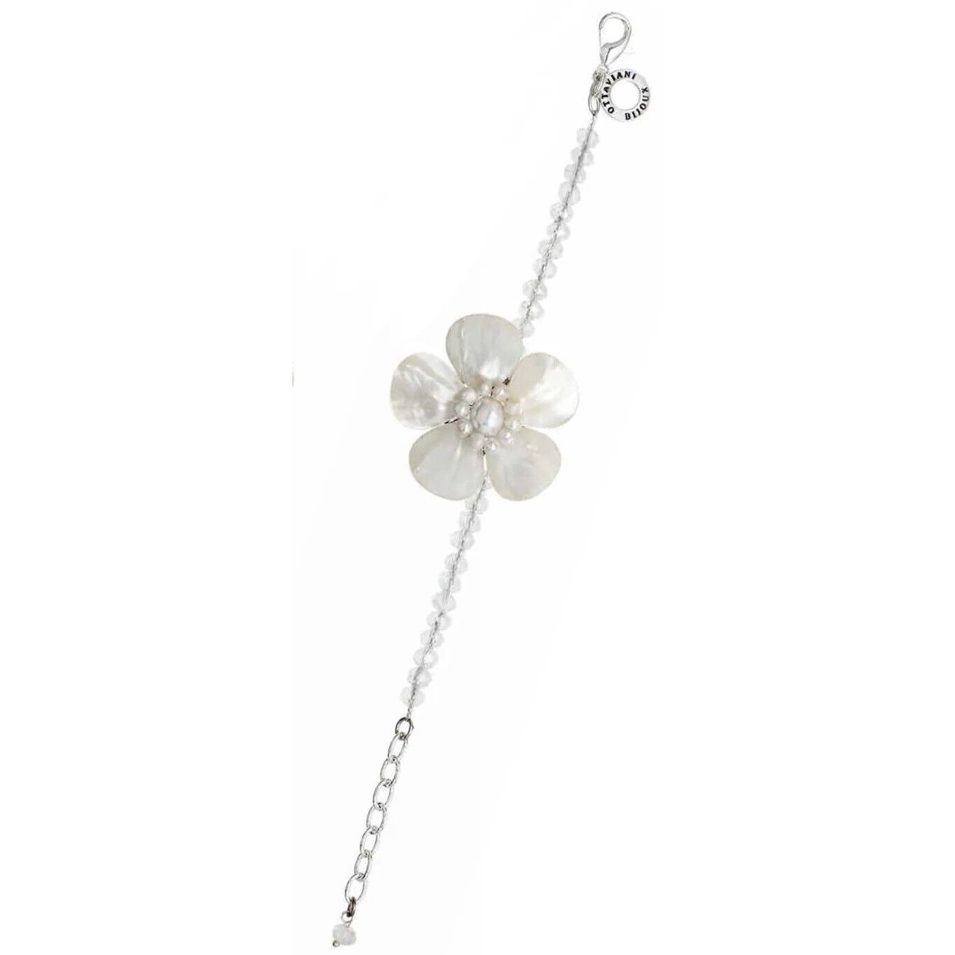 Bracciale Donna Ottaviani Fiore Cristalli Bianchi Madreperla 500851B