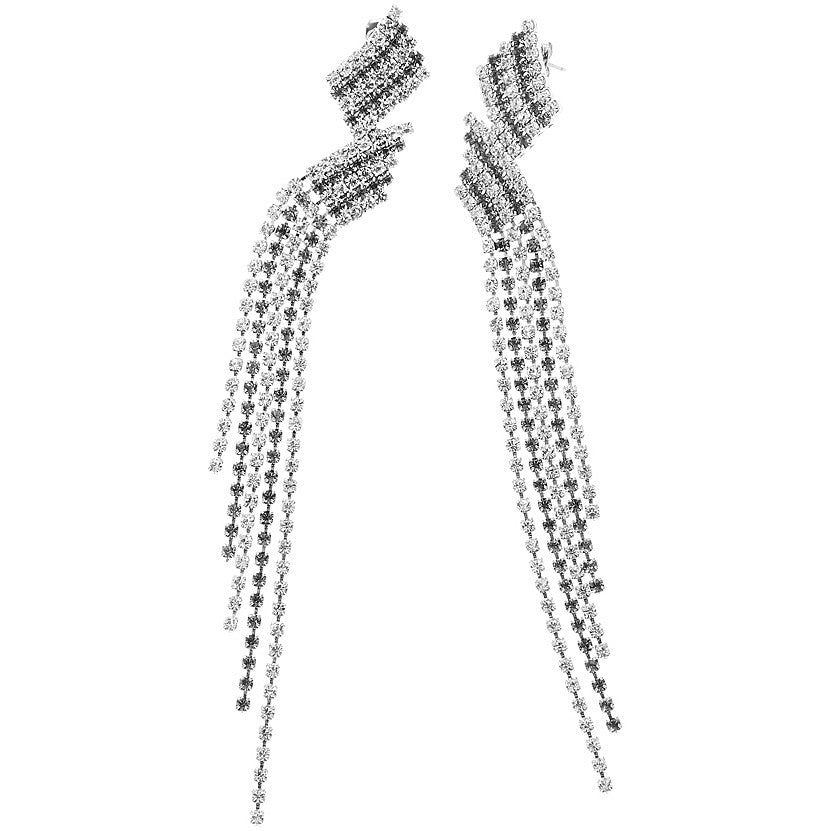 Orecchini Donna Ottaviani cristalli bianchi e neri 500361O