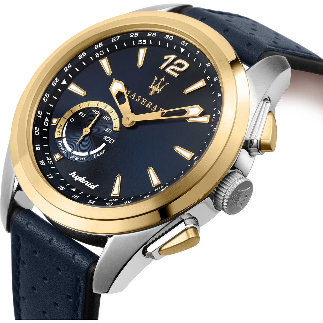 Orologio Uomo Acciaio Maserati Quarzo Hybrid Bluetooth Dorato Blu R8851112002