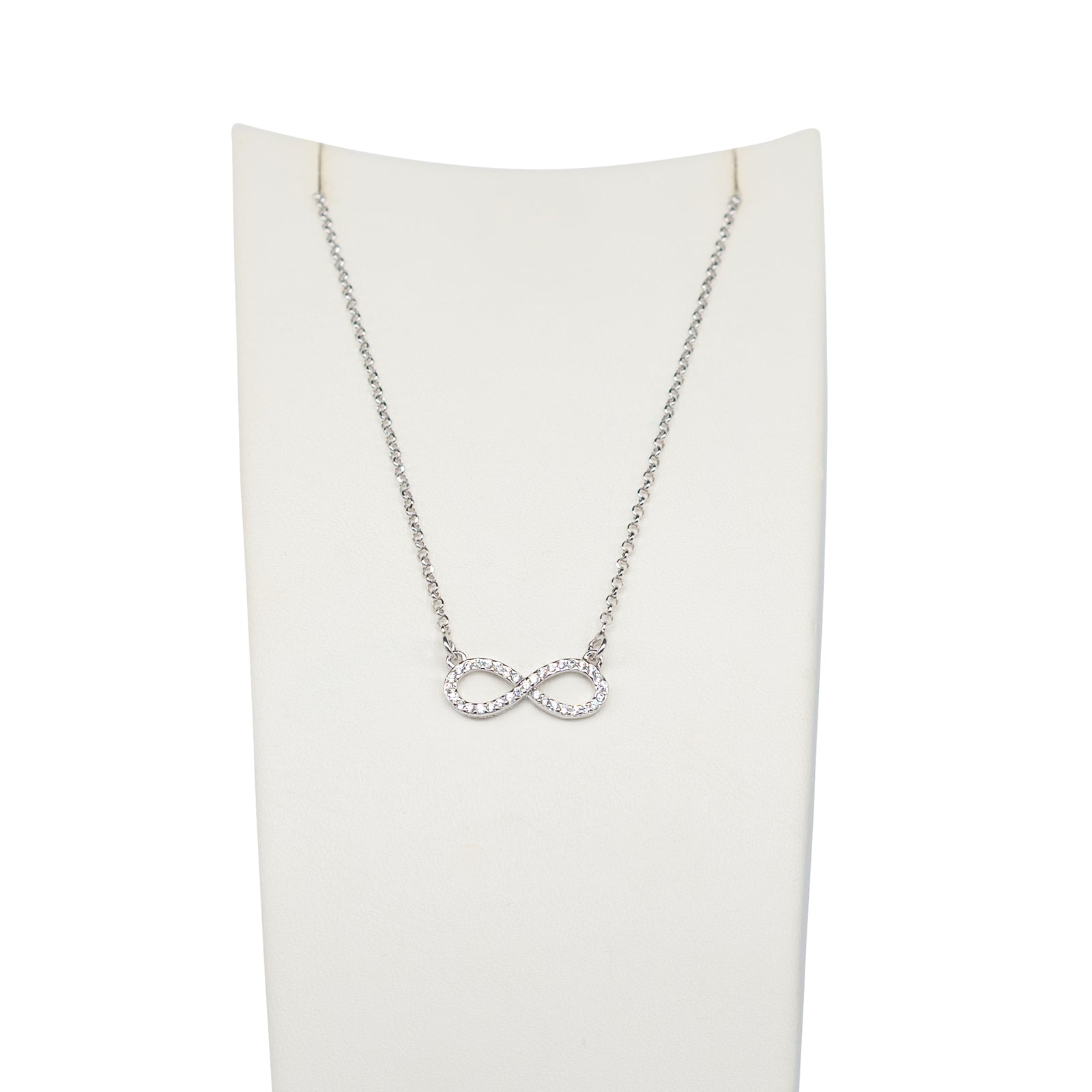 Collana Donna Re Mida Argento 925 Infinito Con Zirconi Bianchi C024