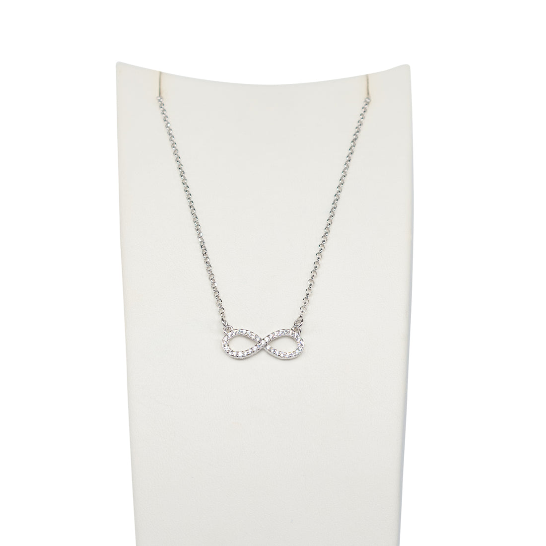 Collana Donna Re Mida Argento 925 Infinito Con Zirconi Bianchi C024