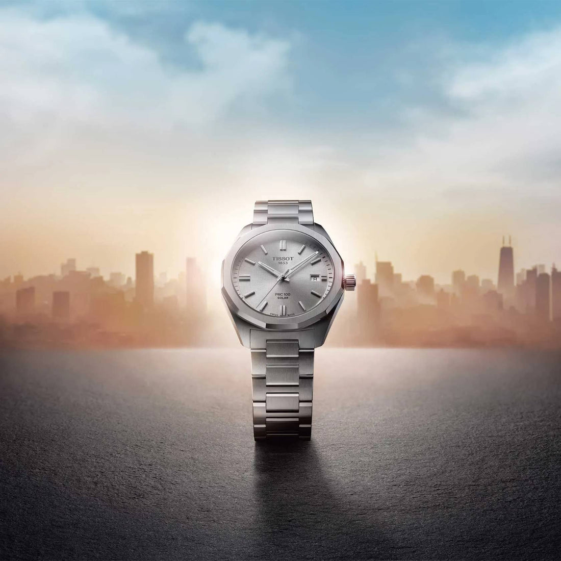 Orologio Uomo Tissot PRC 100 SOLAR Bianco T1514221103100