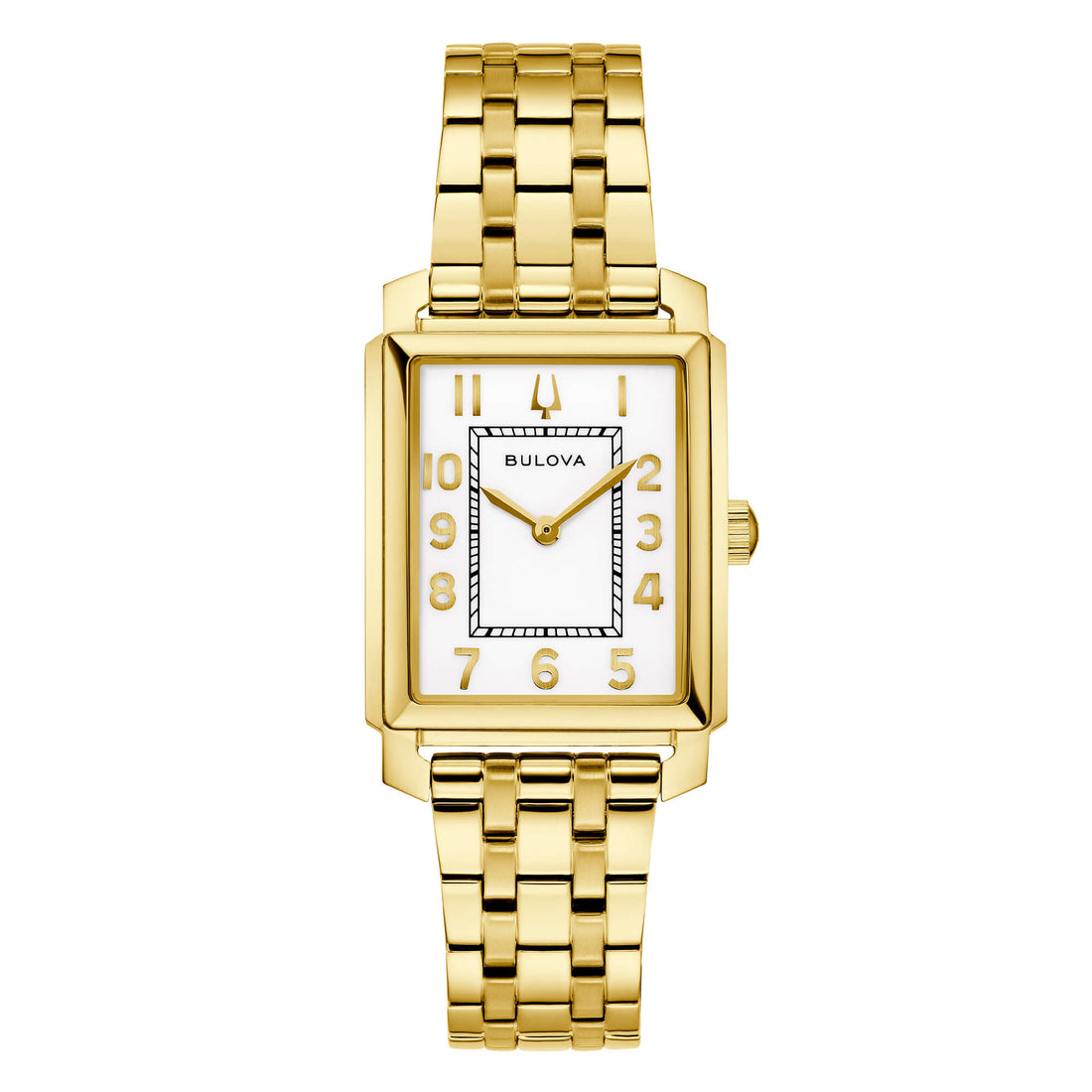 Orologio Donna Bulova Quarzo Sutton Tank Acciaio Dorato 97L186
