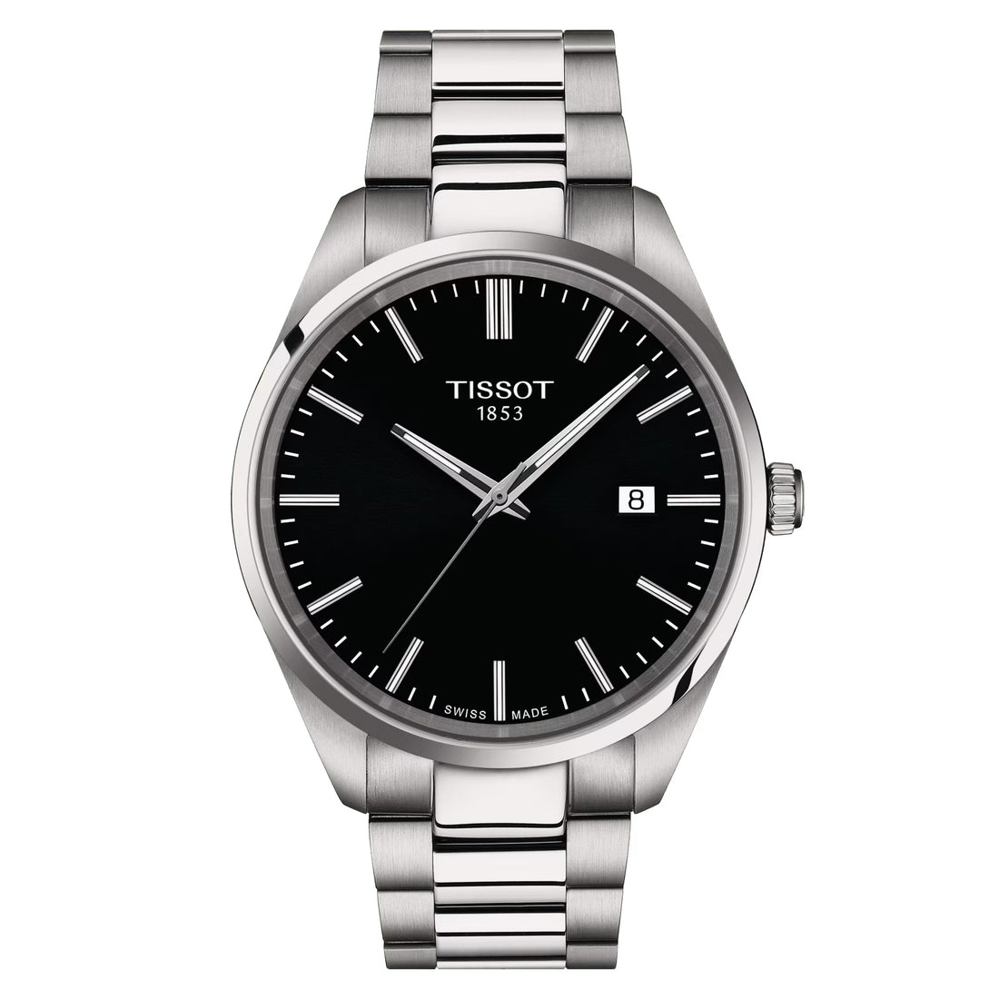 Orologio Uomo Tissot Acciaio PR 100 Nero Quarzo Solo Tempo Data T1504101105100