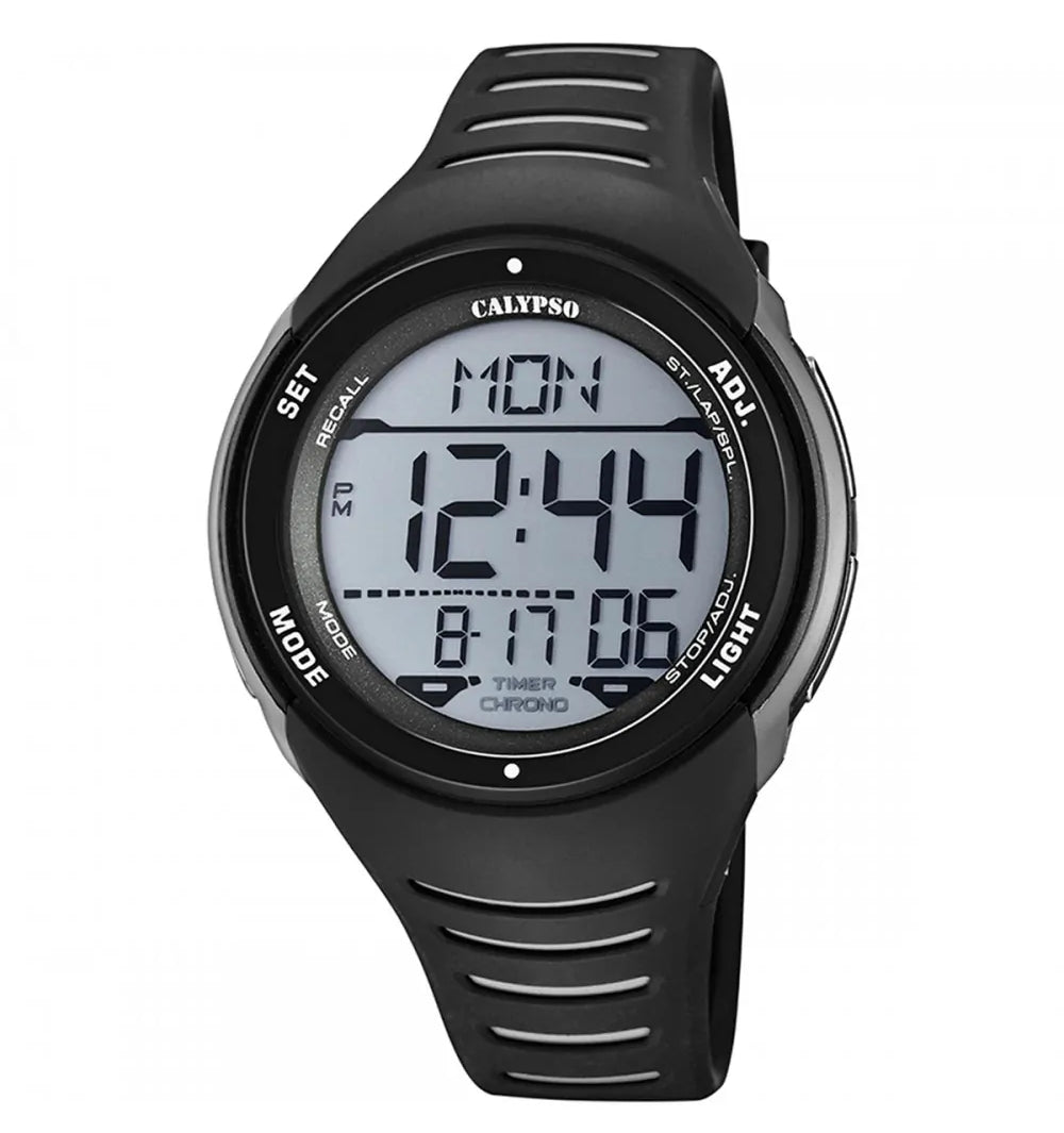 Orologio Uomo Calypso Gomma Quarzo Digitale Cronografo grigio K5807/6