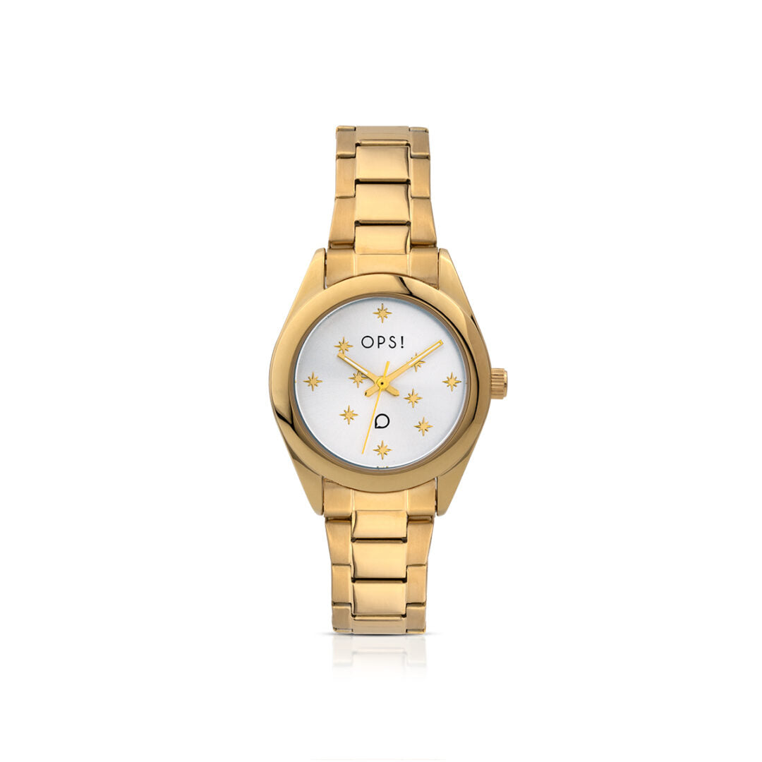 Orologio Donna Ops Acciaio Dorato Quarzo Stelle Lucenti OPSPW-1059-3450