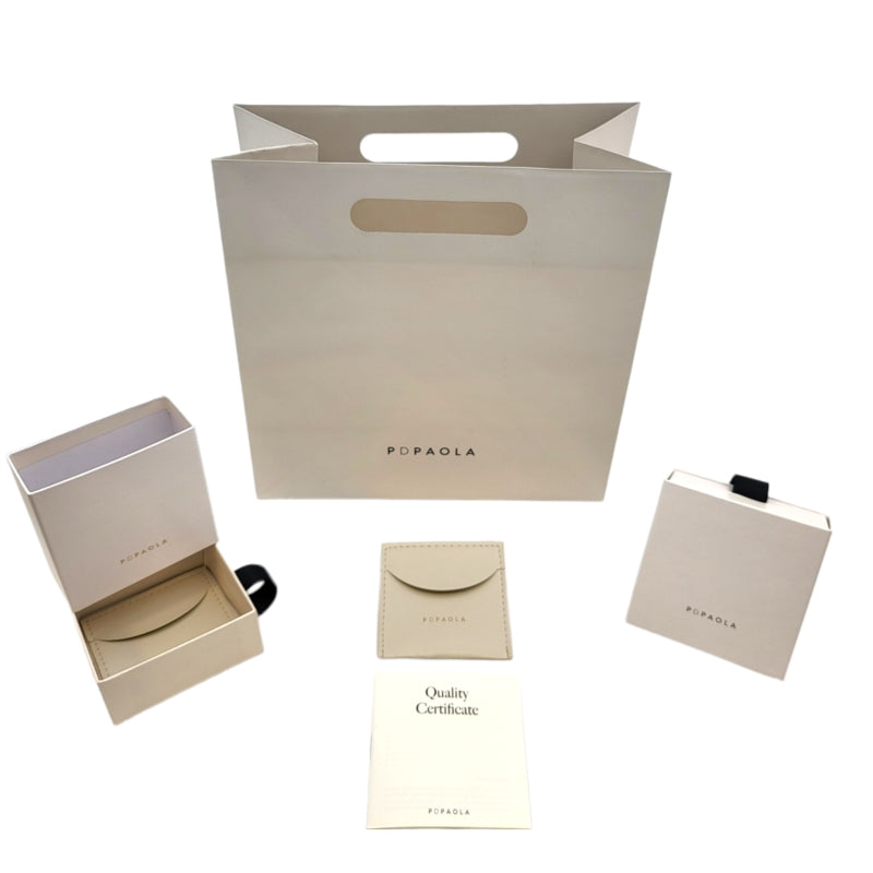 Orecchini mono Donna PDPaola Argento Dorato 925 Con Zircone Verde  PG01-203-U