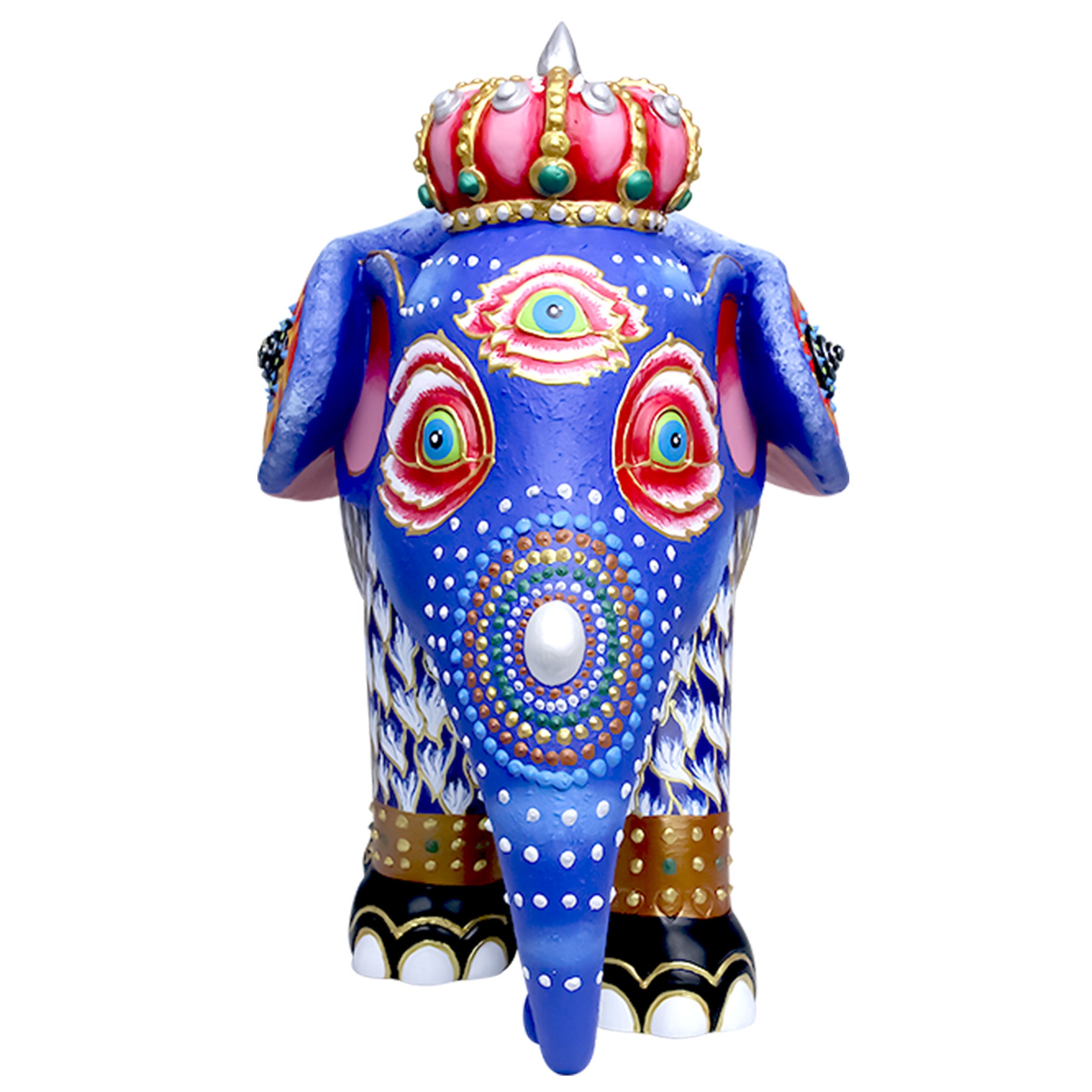 Scultura Elefante Onlylux  The Third Eye 15 Cm Resina Dipinto A Mano 8858831273115