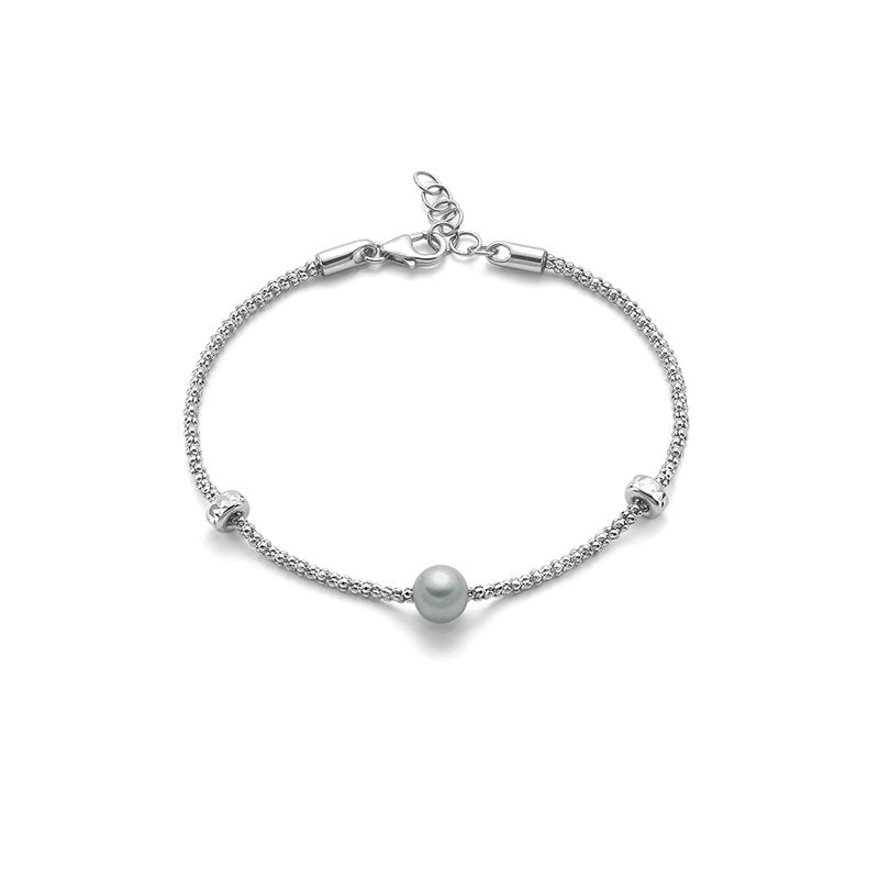 Bracciale Donna Miluna Argento 925 Bianco Perle Collezione Miss Italia PBR3024