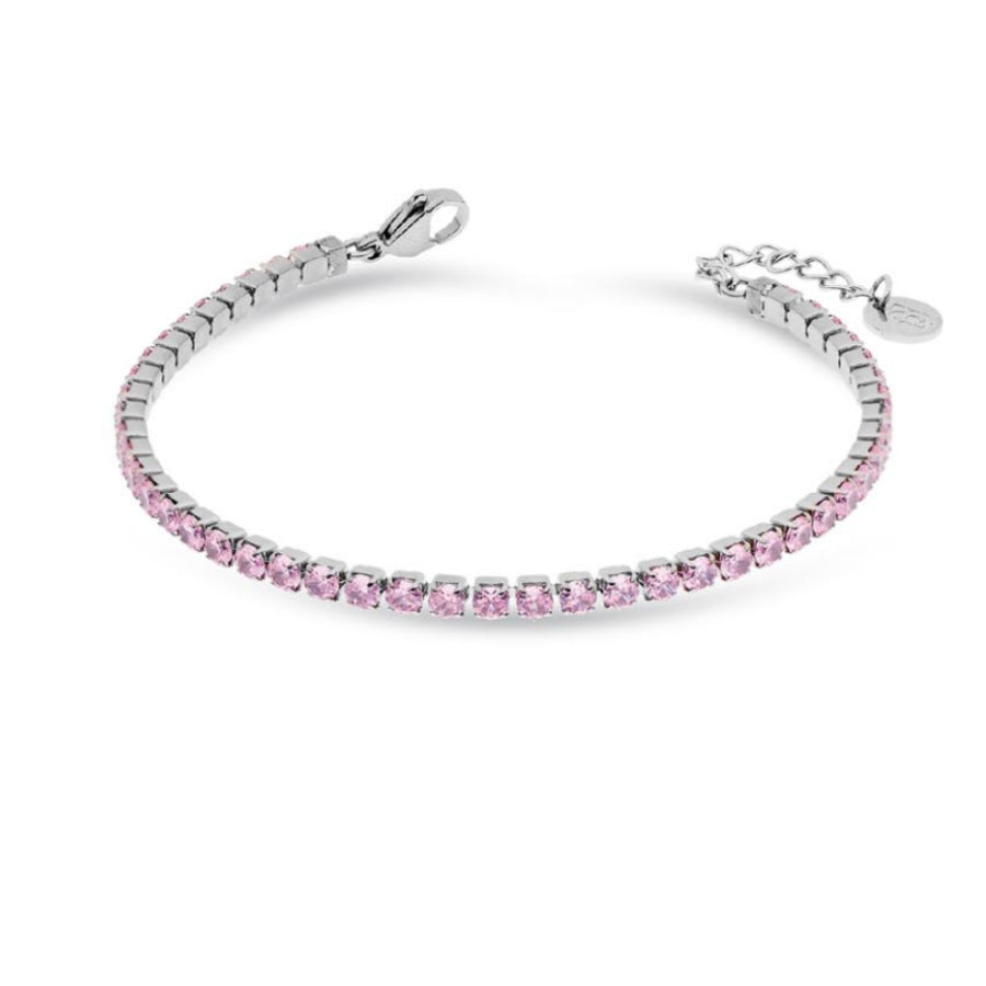 Bracciale Donna Liu Jo Acciaio Tennis Zirconi rosa 3 MM LJ2425