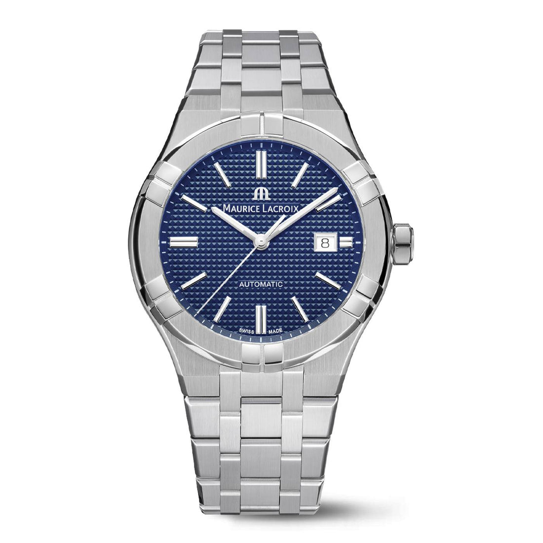 Orologio Uomo Maurice Lacroix Aikon Data Automatico Blu AI6008-SS002-430-1