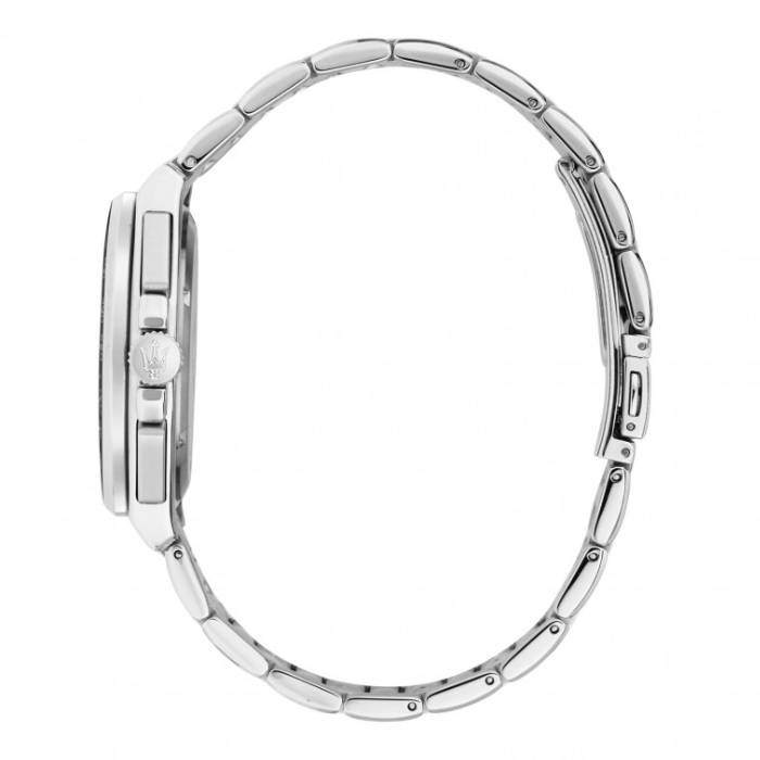 Orologio Uomo Maserati Velocità Acciaio Satinato Quarzo Nero Crono Data R8873652012