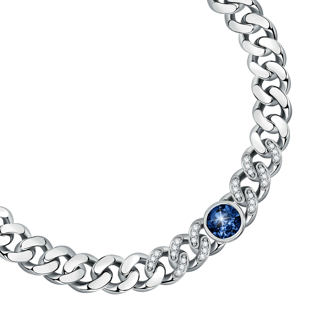 Bracciale Donna Chiara Ferragni Groumette Zirconi Bianchi Blu Cuore
