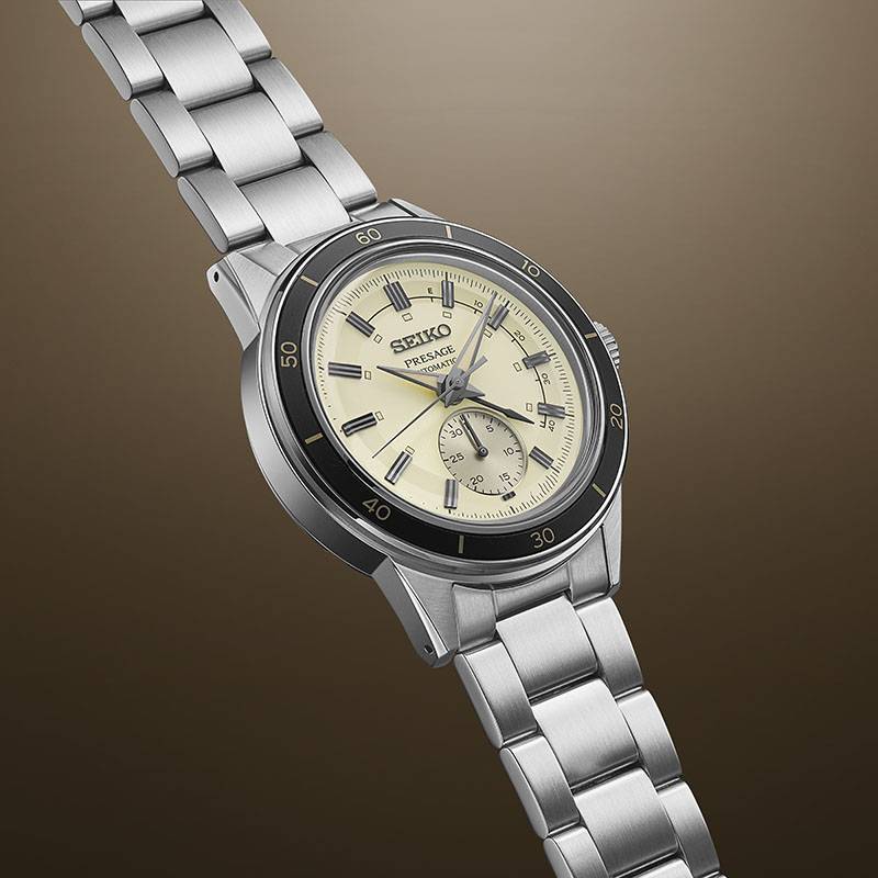 Orologio Uomo Seiko Presage Style 60' Automatico Power Reserve Data Acciaio SSA447J1