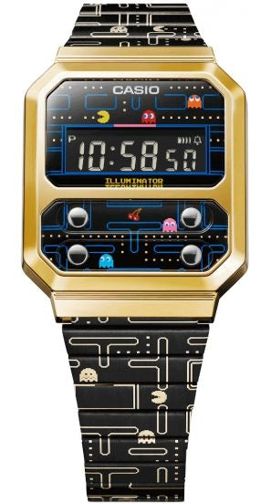 Orologio UOMO Acciaio Casio Quarzo  Digitale Vintage A100WEPC-1BER