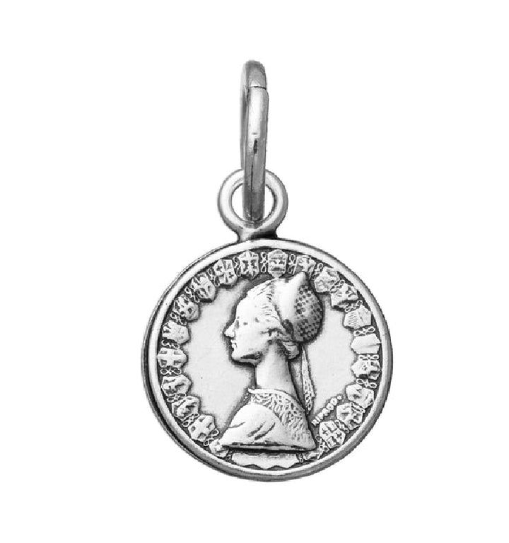 Charm Donna Giovanni Raspini Argento 925 Mini 500 Lire Realizzato A Mano 10941