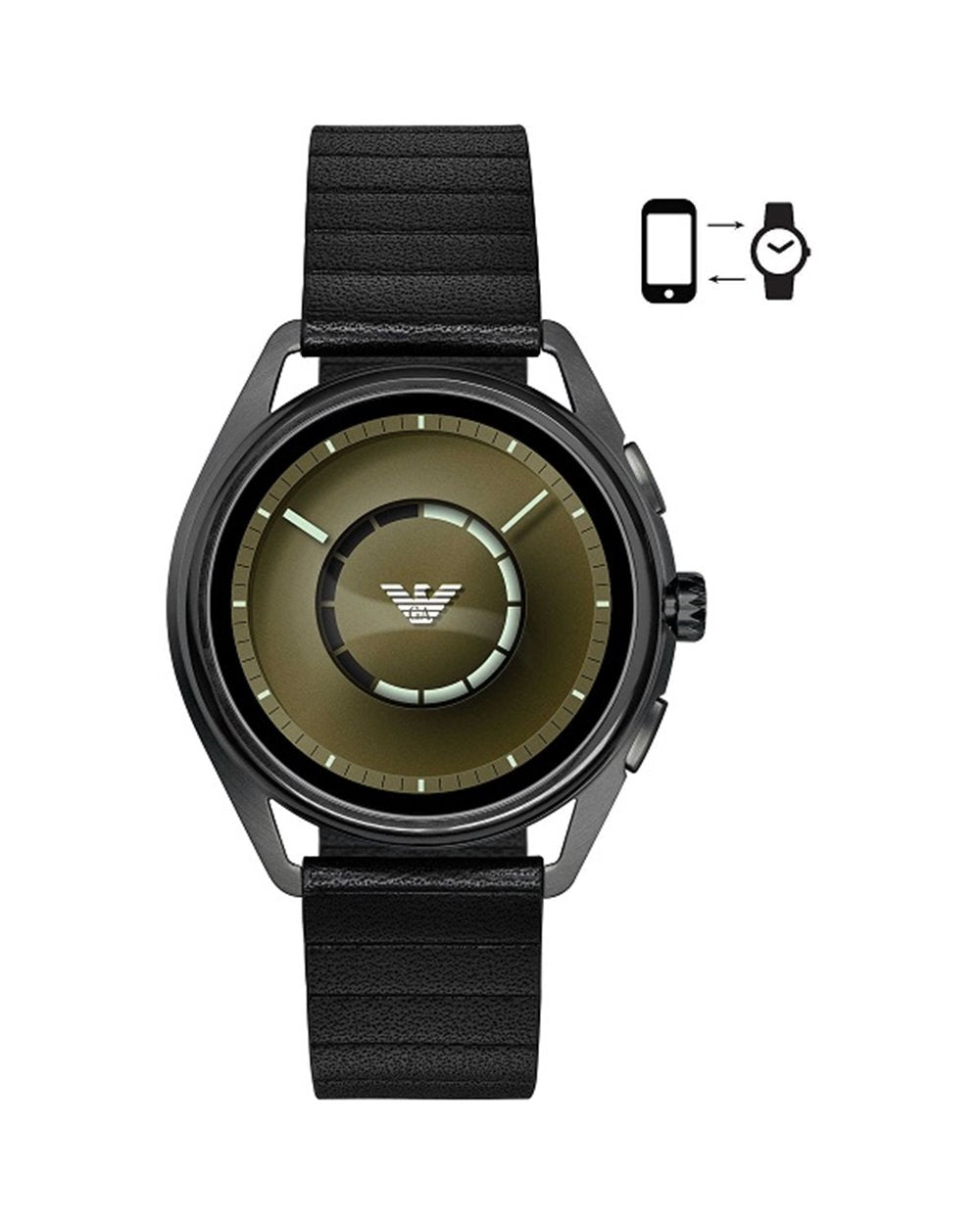 Orologio Uomo Emporio Armani Smartwatch Cinturino Acciaio Nero PVD  ART5007