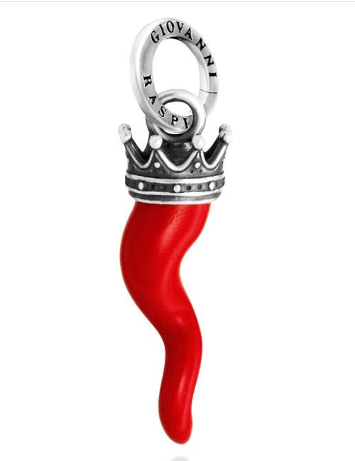 Charm Donna Giovanni Raspini Argento 925 Corno Rosso 12475
