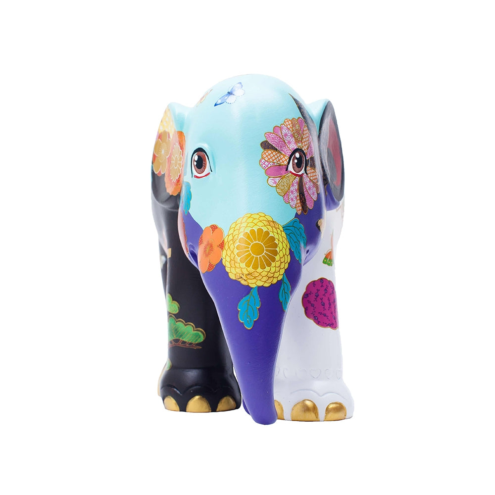 Scultura Elefante Onlylux Kiku 10 cm Resina Dipinto A Mano 8858831264847