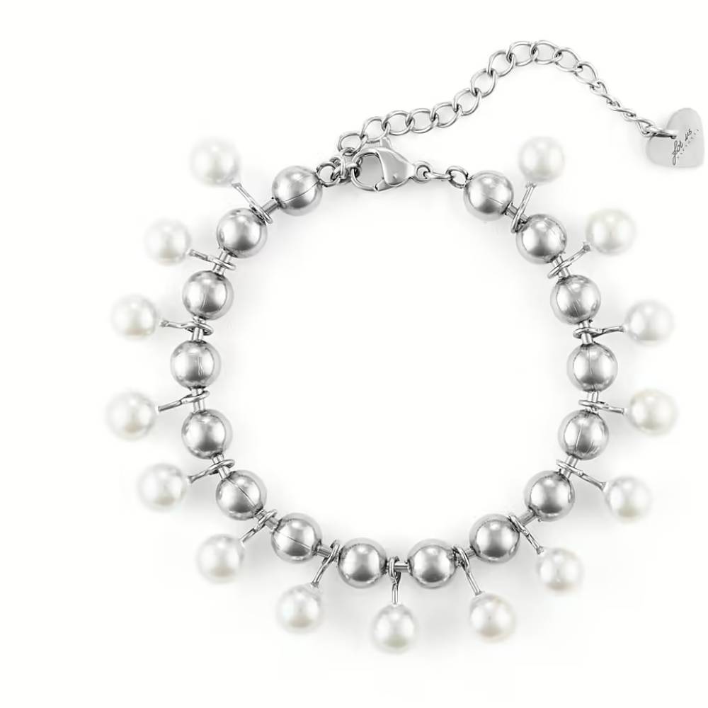 Bracciale Donna perle e acciaio 4US cesare paciotti  4UBR6477W