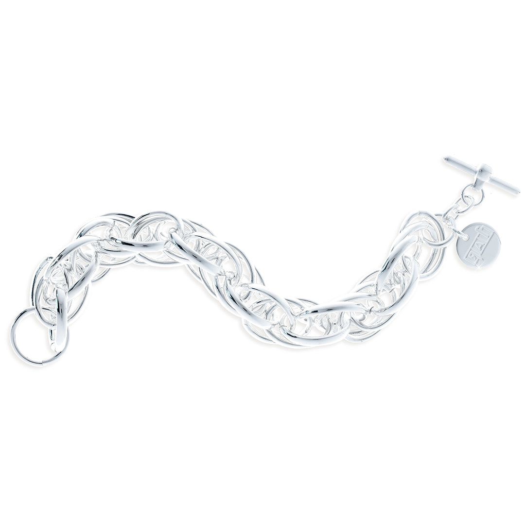 Bracciale Donna Unoaerre Bronzo Argentato Catena Spigata 307300