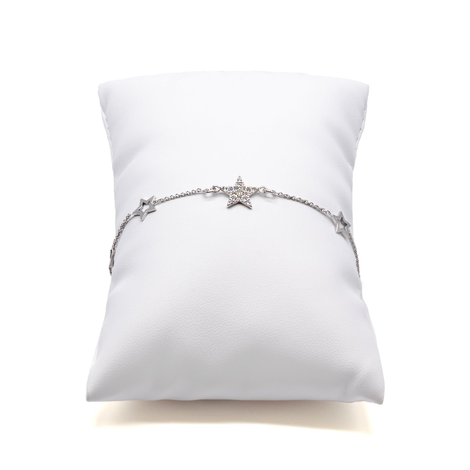 Bracciale Donna Re Mida Argento 925 Stella Zirconi Bianchi B010