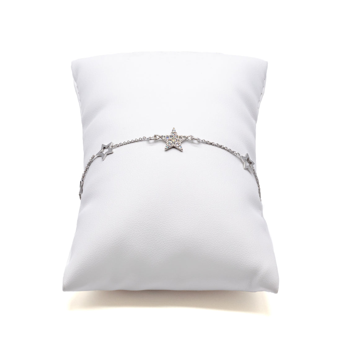 Bracciale Donna Re Mida Argento 925 Stella Zirconi Bianchi B010