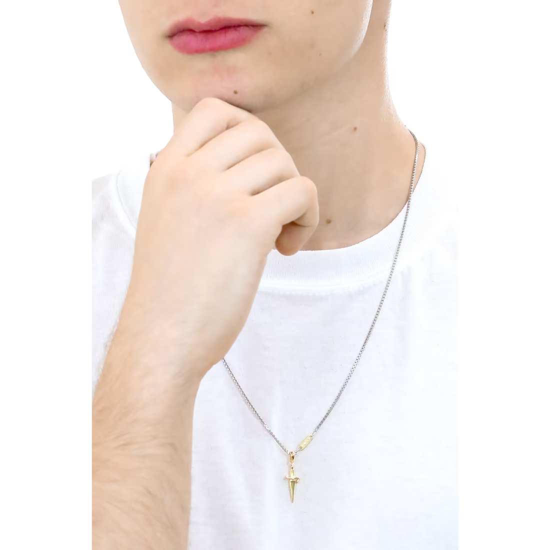 Collana Uomo Cesare Paciotti Argento Croce JPCL2294B