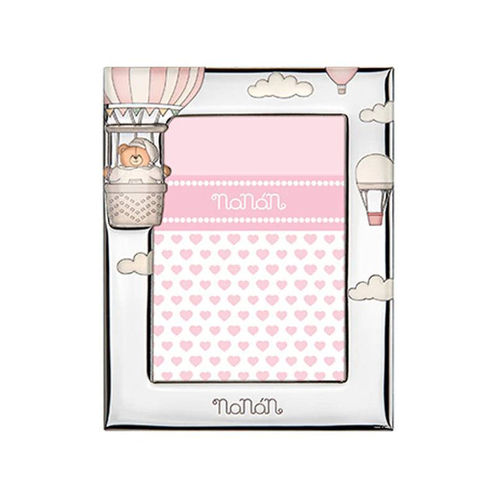 Cornice Argento Bambina Rosa Orsetto NCO0025