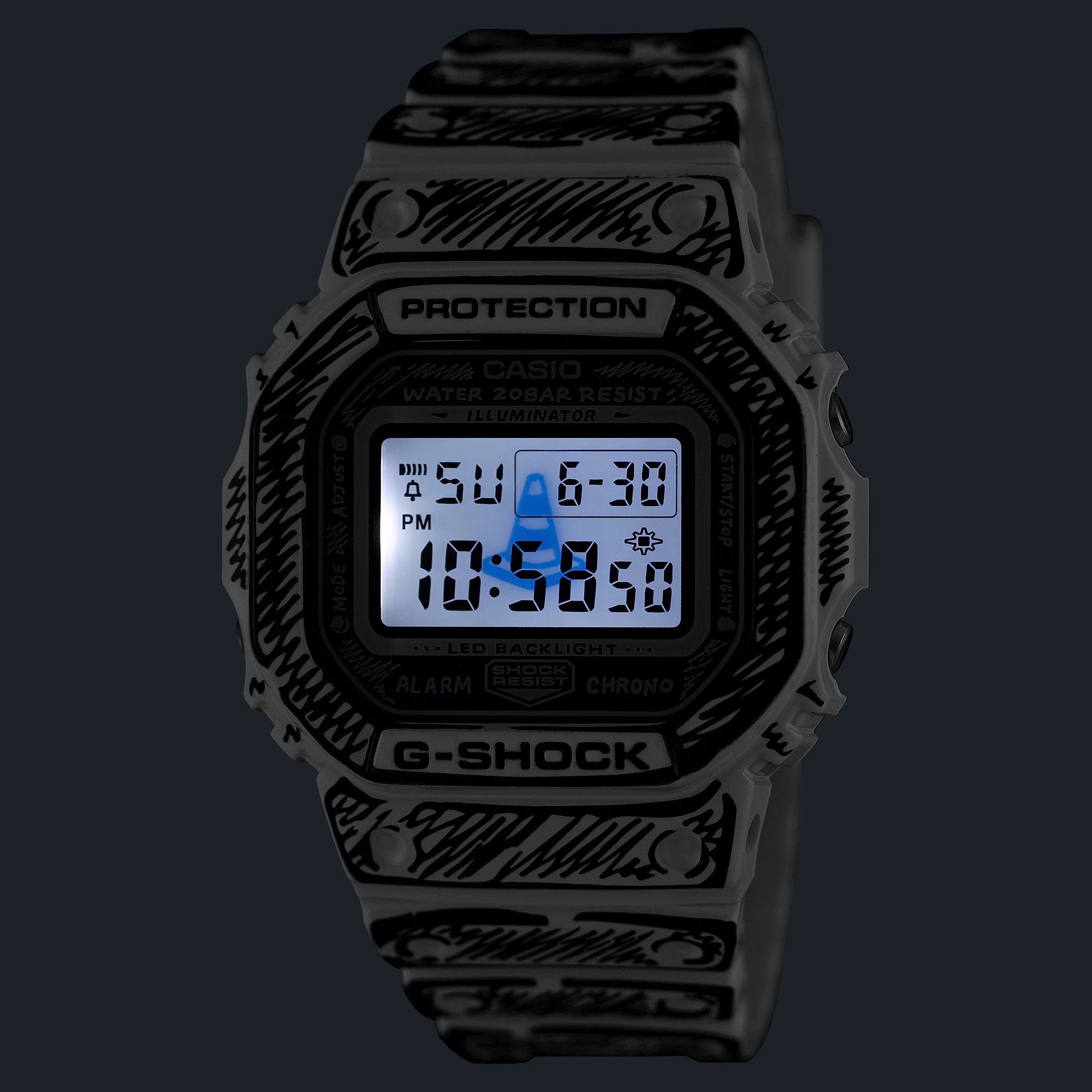 Orologio Uomo Casio G-SHOCK X Joshua Vides Bianco Digitale DW-600JV-7ER