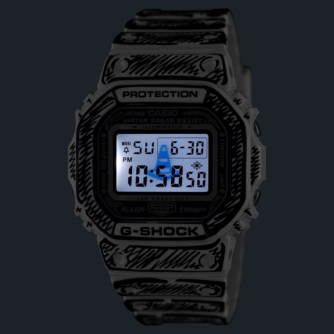 Orologio Uomo Casio G-SHOCK X Joshua Vides Bianco Digitale DW-600JV-7ER