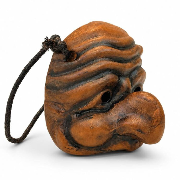 Scultura Macrì Mascherina Pulcinella Terracotta TE043