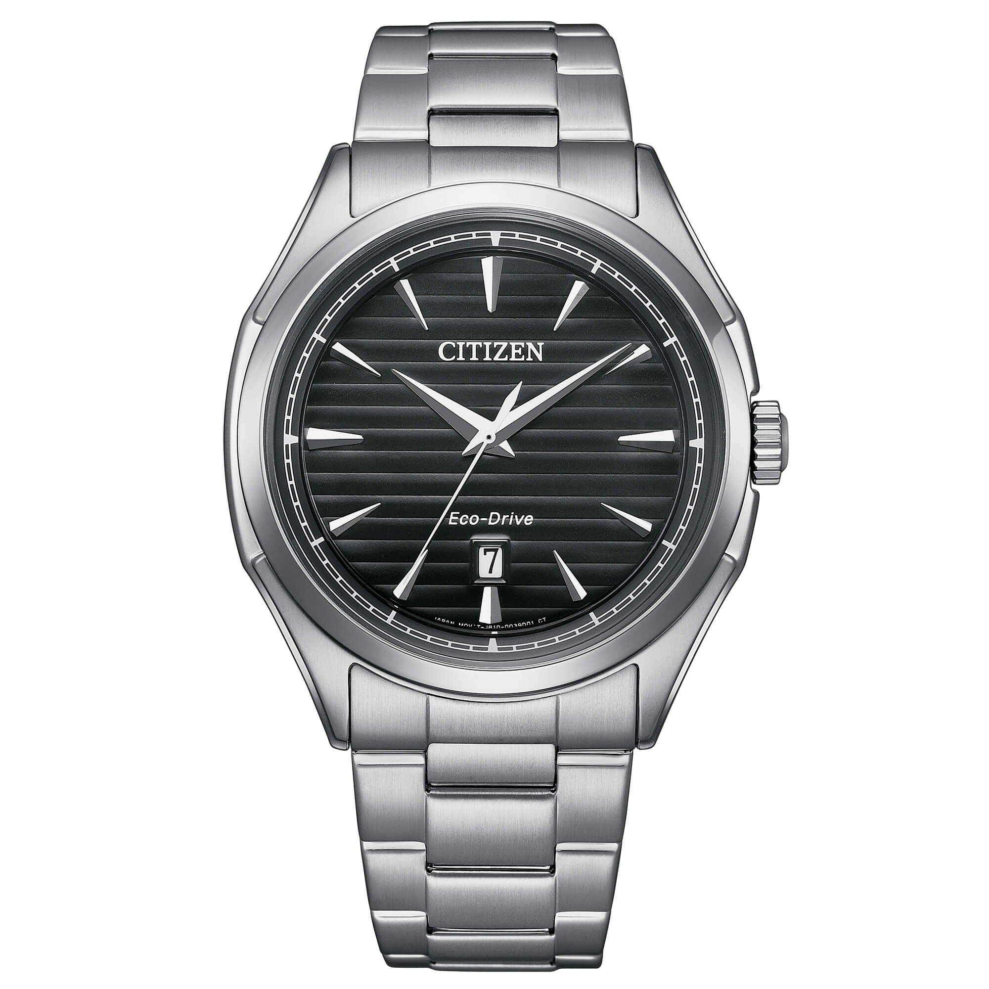 Orologio Uomo Citizen Eco Drive OF Classic Elegance Solo Tempo Data Nero AW1750-85E