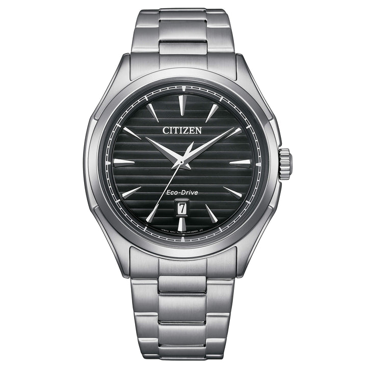Orologio Uomo Citizen Eco Drive OF Classic Elegance Solo Tempo Data Nero AW1750-85E