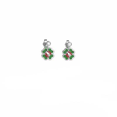 Orecchini Bambina Nanàn Argento 925 Quadrifoglio Coccinella NAN0614