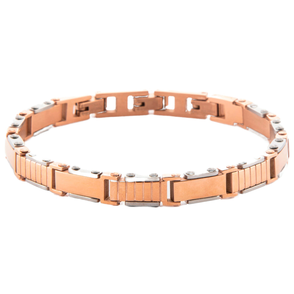 Bracciale 4US Cesare Paciotti Uomo Acciaio Bicolore Rosè 4UBR7047