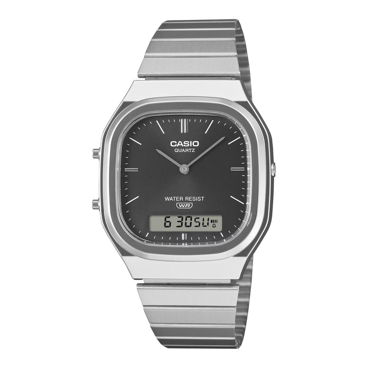 Orologio Unisex Casio Vintage Acciaio Quarzo Ana-Digi Blu AQ-240E-1AEF
