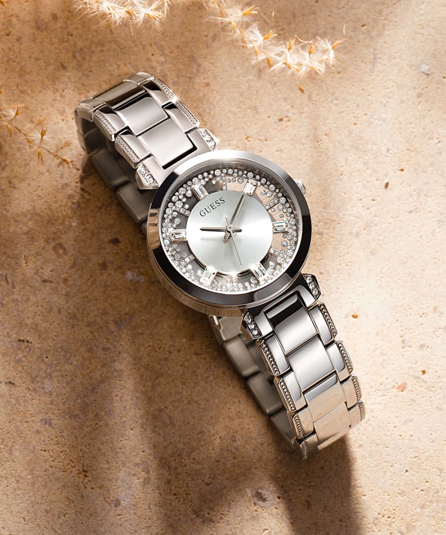 Orologio Donna Guess Quarzo Solo Tempo Zirconi Acciaio GW0470L1