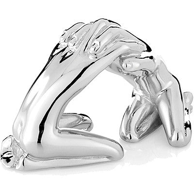 Oggettistica Ottaviani Scultura Abbraccio In Argento Home Collection 4 X 1.5 Cm 22251