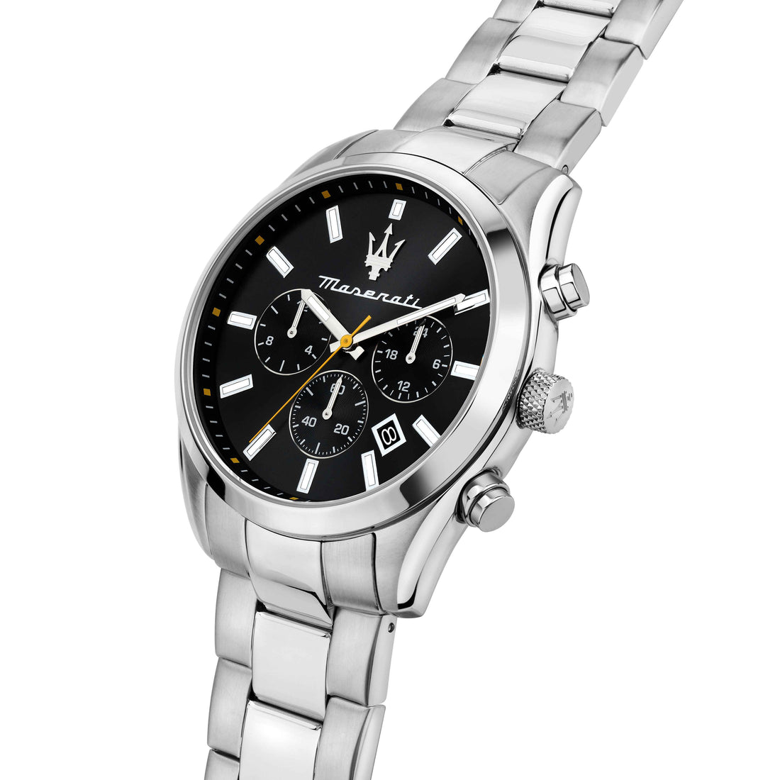 Orologio Uomo Maserati Acciaio Lucido Quarzo Cronografo Nero Data R8853151010