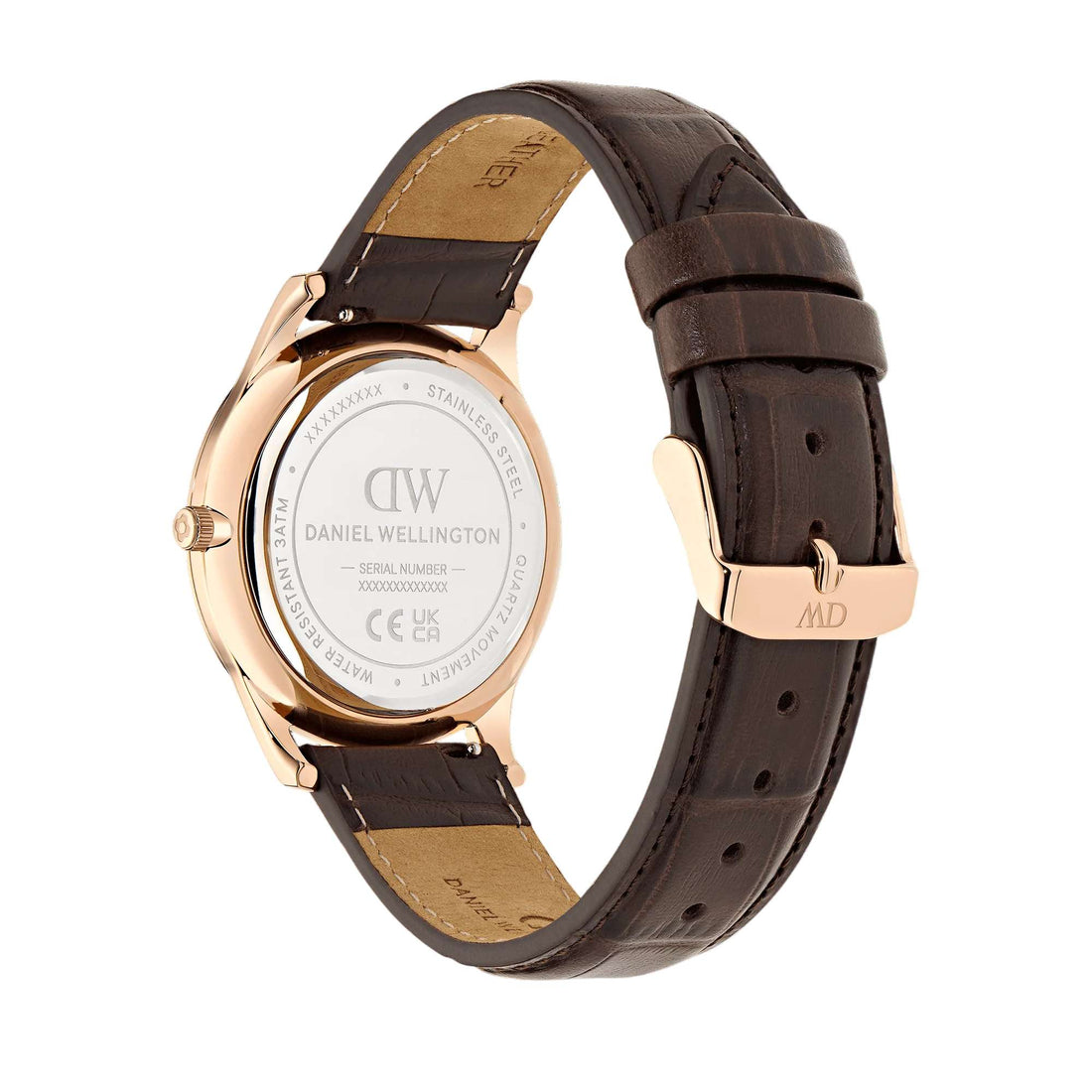 Orologio Uomo Daniel Wellington Pathfinder Pelle Marrone Acciaio Rosè DW00100984