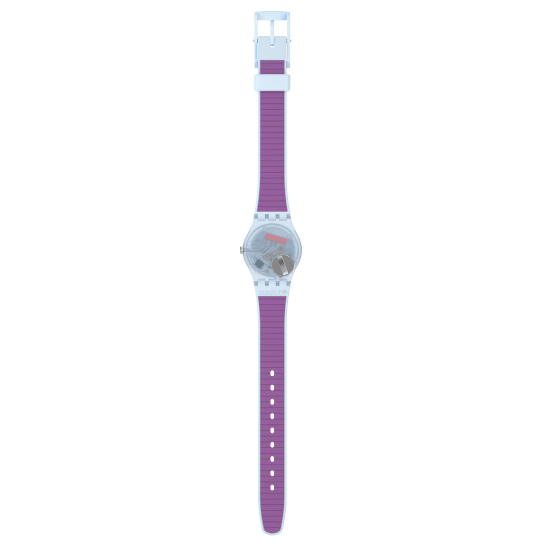 Orologio Donna Bambina Swatch Powder Plum Numeri Quarzo Bianco Viola LL126