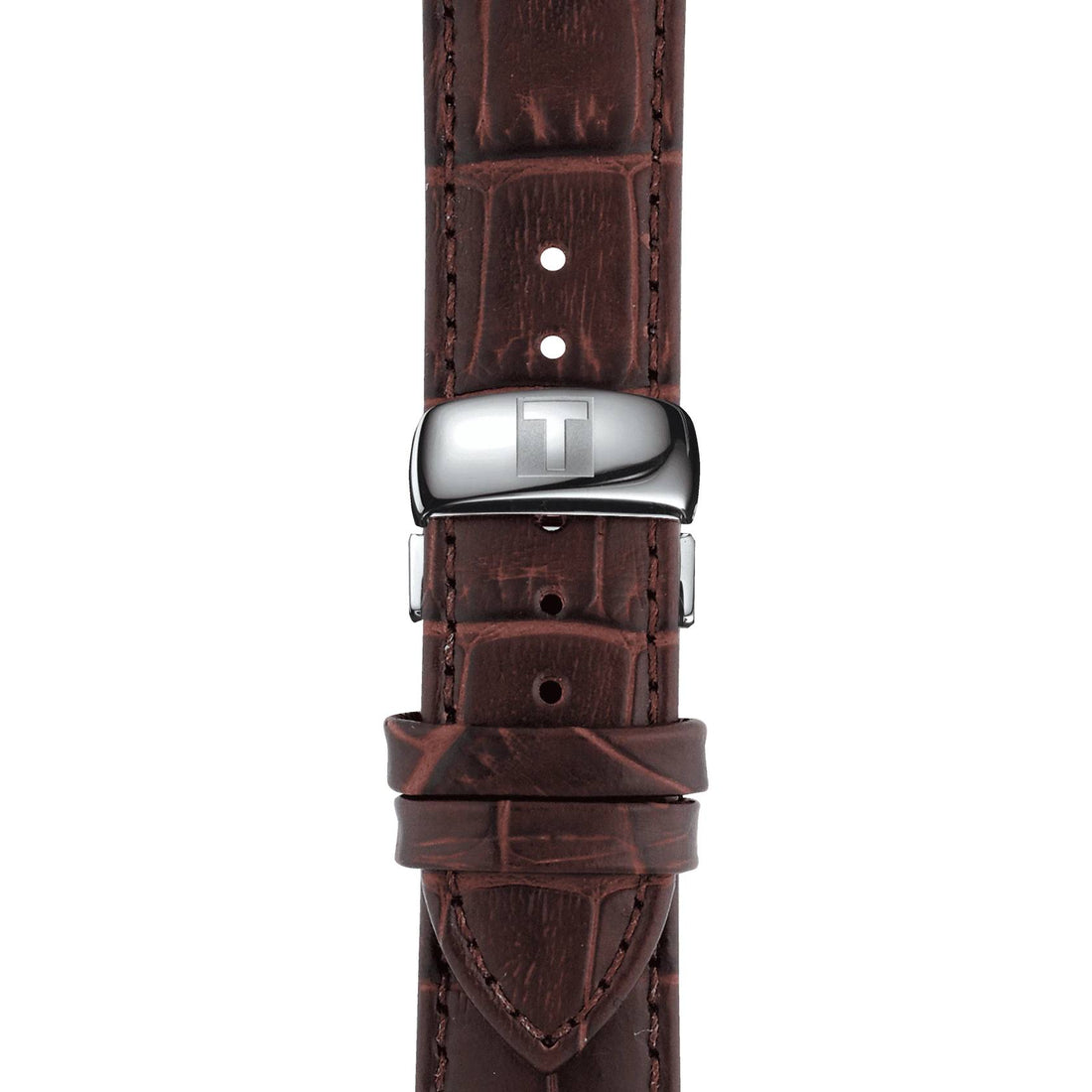 Orologio Uomo Tissot Quarzo Solo Tempo Acciaio Tradition Pelle Marrone T0636101603800